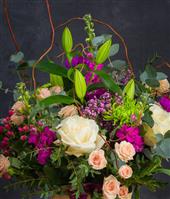 Hand-tied bouquet, landscape